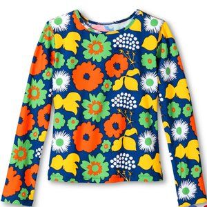 NWT Marimekko (for Target) Kukkatori (floral) swim rash guard: Girl’s medium